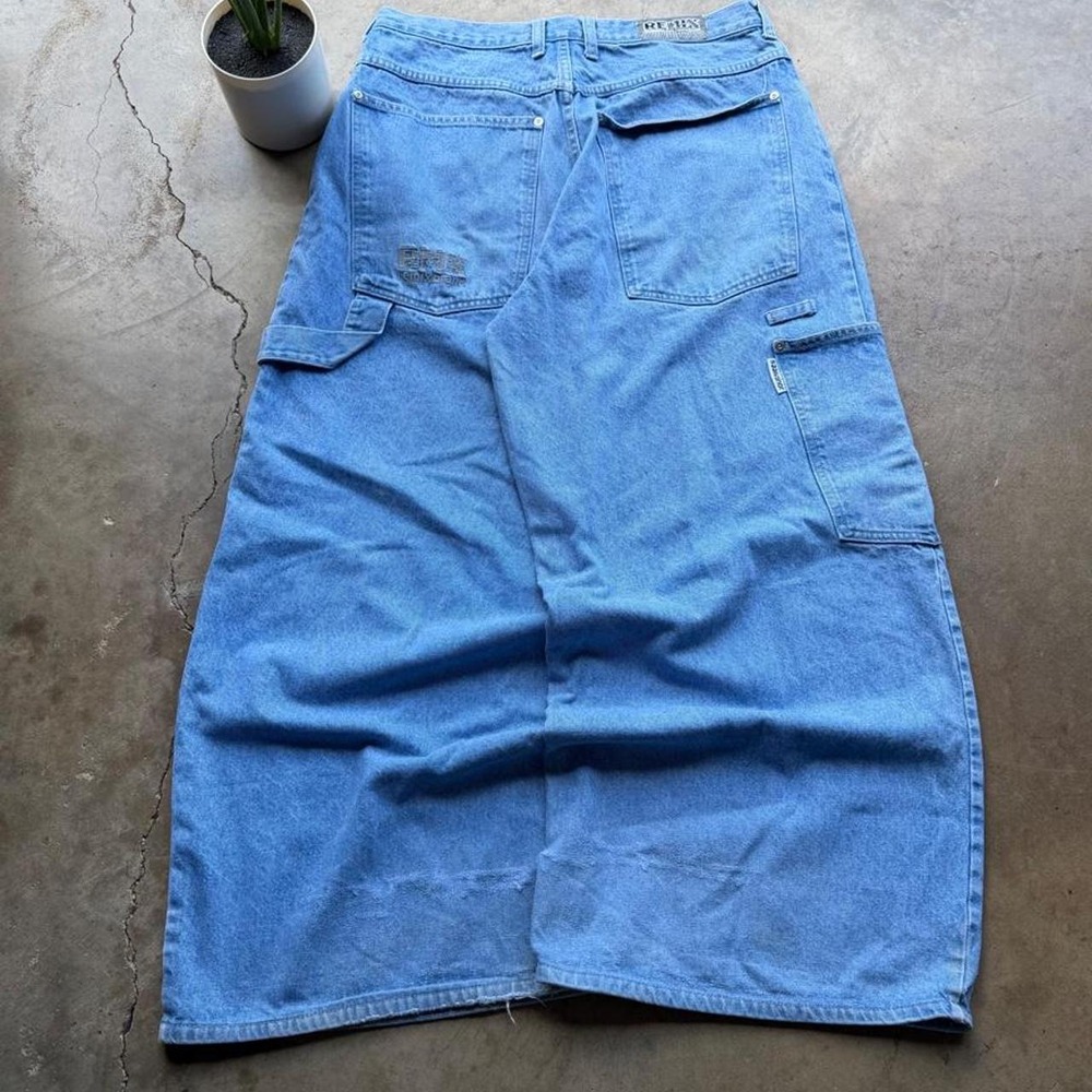 Vintage 90s baggy wide leg jnco style rave carpenter jeans
